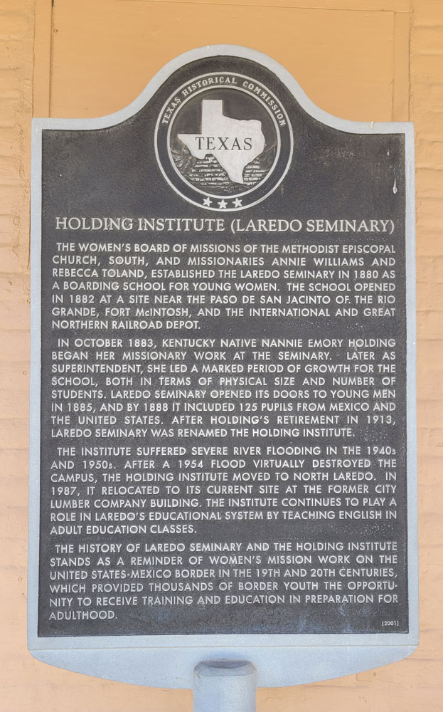 Holding institute historical marker web
